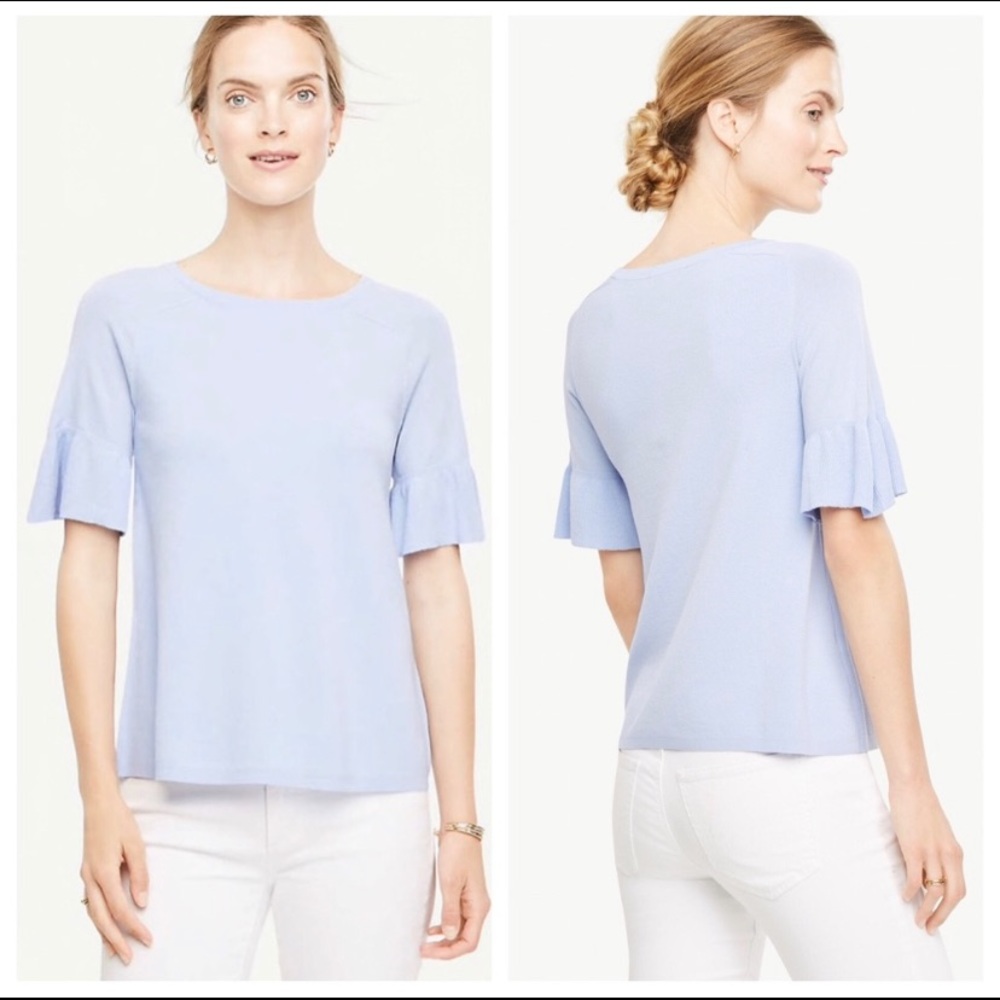Ann Taylor Lavender Purple Bell Sleeve Sweater